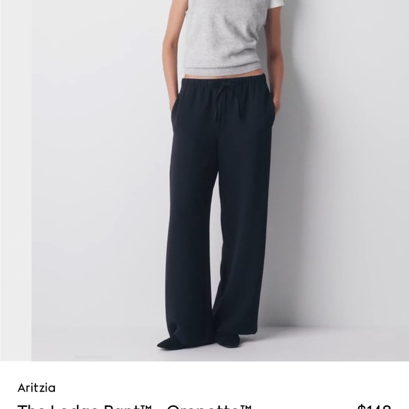 Aritzia Pants - Aritzia Lodge Tall blk smallWide-Leg Trousers